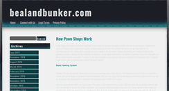 Desktop Screenshot of bealandbunker.com